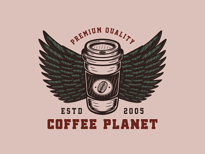 Coffee Emblem badge branding coffee emblem logo shop vector vintage