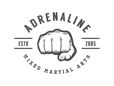 Mixed Martial Arts Emblem active arts badge emblem fight gym logo martial mma training vintage