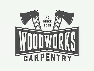Vintage Carpentry Emblem axe badge carpentry design emblem forest illustration logo mark vector woodwork
