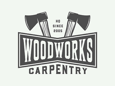Vintage Carpentry Emblem axe badge carpentry design emblem forest illustration logo mark vector woodwork