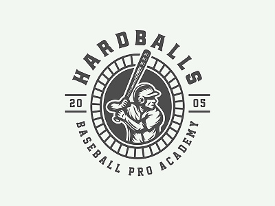On of my baseball emblems american badge ball baseball emblem game logo mascot play sport vintage