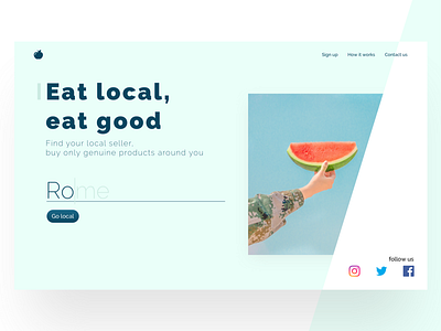 Local Food Landing Page color concept design food graphic landing landingpage ui ux web webdesign