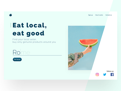 Local Food Landing Page