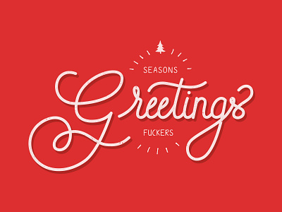 Seasons Greetings adobe illustrator design handlettering monoline type art typography vector