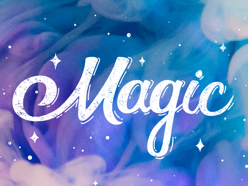 oh oh oh it's magic... adobe illustrator adobe photoshop animation hand lettering typography vector web