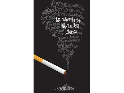 Anti-Smoking Campaign adobe illustrator design illustration typography vector