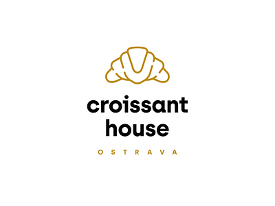 CROISSANT HOUSE Ostrava bakery croissant french identity logo visual