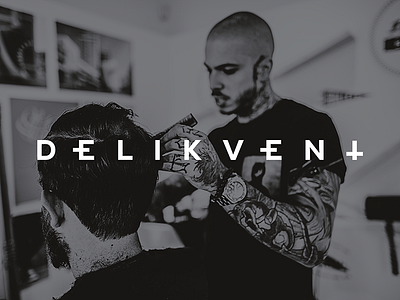 Delikvent barber identity logo logotype