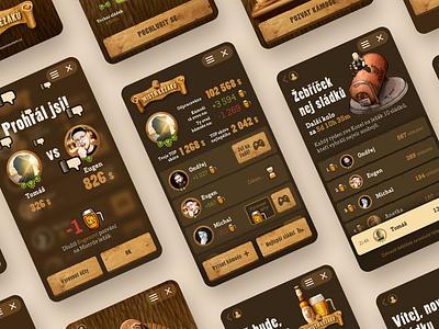 Master of Lagers UI/UX badge beer craft czech beer game game design game interface illustration instant instant game instantgames lager messenger messenger app ui uidesign uikit uiux ux wood