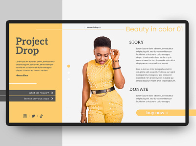 Project Drop (UX) branding clothing clothing drop depop design ecommerse fashion graphic design illustration shop store street wear ui user experience ux web design website yellow clothes