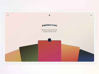 Paystack Music animation paystack slack spotify ui
