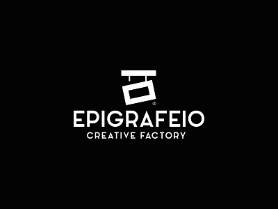 Epigrafeio | Creative Factory banner branding design designer epigraph hanging logo logo design logodesign logos logotype minimal sign signage