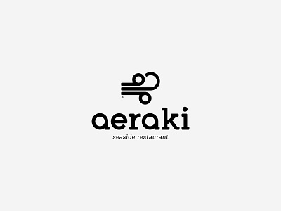 Aeraki | Seaside Restaurant air blow branding breeze flat greece greek column ionic logo logo design logodesign logos logotype mark minimal pillar restaurant sea seaside