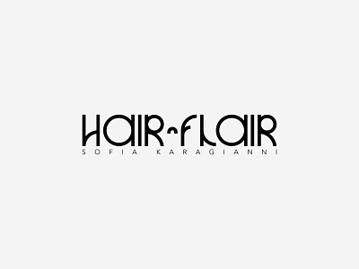 Hair n Flair | Sofia Karagianni branding flair greece hair hair salon hairdresser logo logo design logodesign logos logotype minimal scissor typeface typography vector