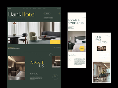 Bank hotel. Hotel website concept green grid hotel booking hotelwebsite layout uidesign uxdesign website website concept website design