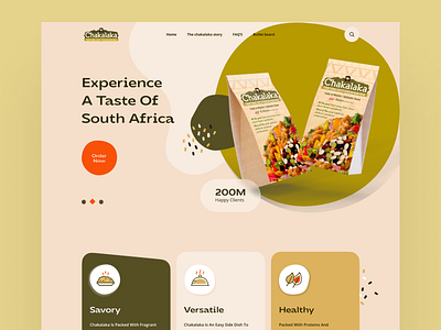 Chakalaka - Traditional South African Food branding design figma illustration product productdesign productdesigner ui uidesign userinterfacedesign ux uxdesign uxui webdesign webdesigner website