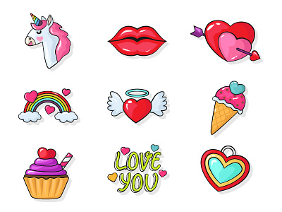 valentine icons cartoon handdrawn icon icons love sticker valentine valentines