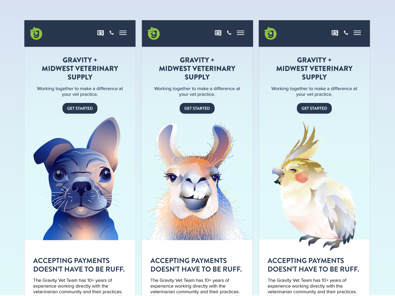 Gravity Payments mobile screens by Laura Vo on Dribbble