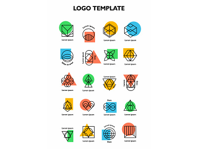 Colourful logo template corel design graphic logo template visual