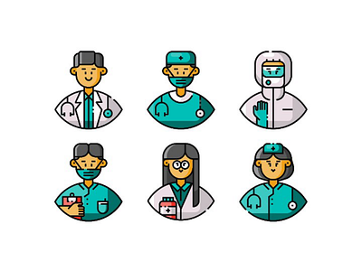 Avatar - Frontliners Icon Pack coronavirus covid 19 doctor flaticon frontliners hazmat suit health workers iconfinder icons iconscout nurse pharmacist surgeon