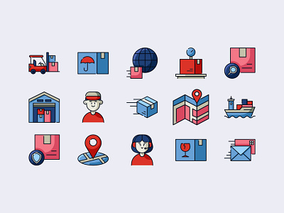 Shipping and Delivery Icon Set delivery service icon icon design iconography icons shipping