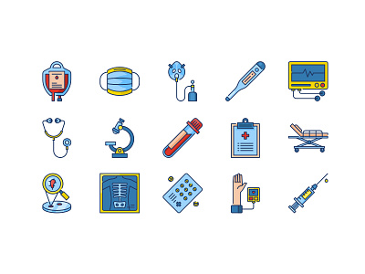 Hospital Icon Set health hospital icon icon design icon set iconography icons vector vector icons