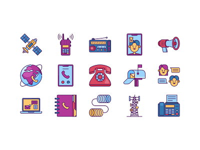 Communication Icon Set communication icon icon design icon set iconography icons illustration