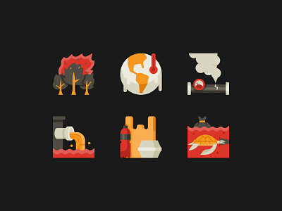 Pollution Icon Set