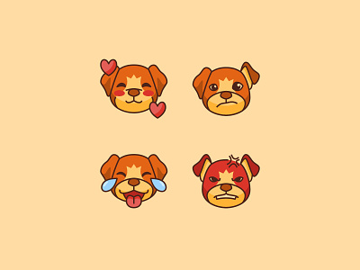 Puppy Emoticon Set cute design dog emoji emoticon flaticon icon icon design icon pack icon set iconfinder iconography icons iconscout illustration pet pup puppy puppy dog tiny