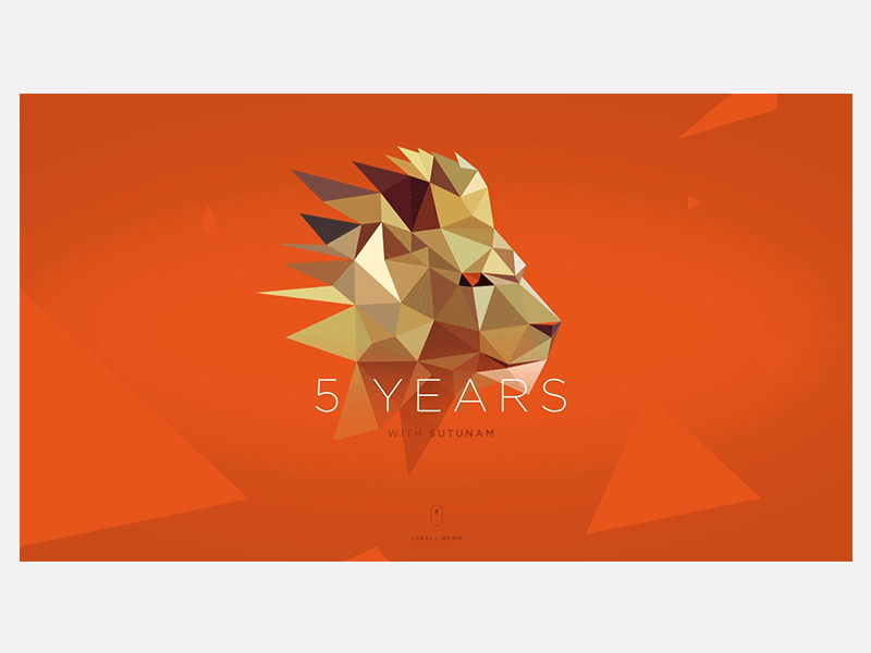 Lion low poly interface low poly motion smooth svg ui