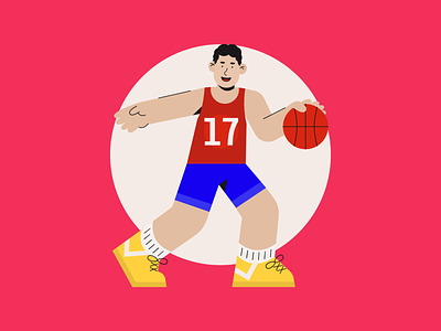 Basketball Player basket ball basketball basketball player design graphic design graphicdesign illustration nba player ui ux vector vector basketball player vector illustration