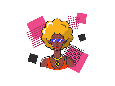 Afro Girl afro girl girl character girl illustration graphic design illustration vector vectors