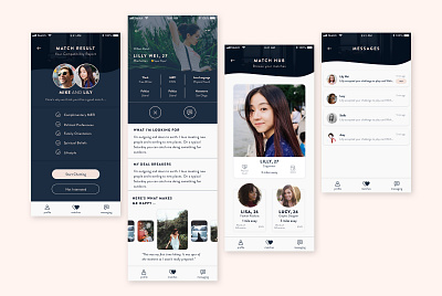 Dating App UI Design app dating elegant ui