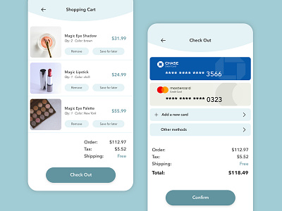 UI Practice - 002 check out daily ui shopping app uidesign