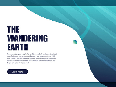 UI Practice - 003 Launch Page dailyui earth galaxy launch page movie the wandering earth uidesign uipractice website