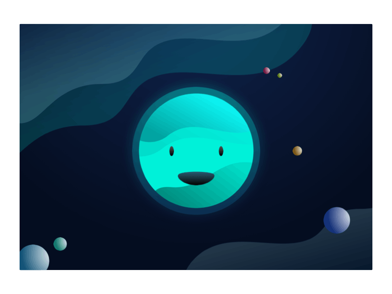 UI Practice - Drag Animation animation galaxy illustration planet principle