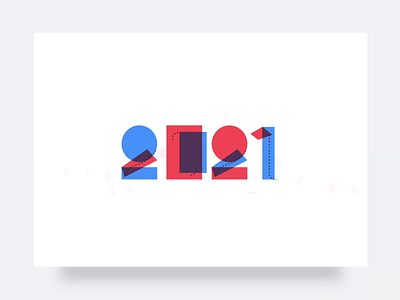 2021 Animation 2021 animation effect number svg typography
