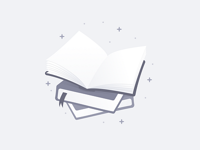 Books Illustration - Empty State books empty state illustration interface pages topic ui design