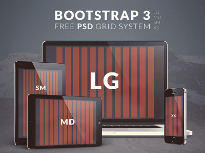 Free Bootstrap 3 PSD Grid System