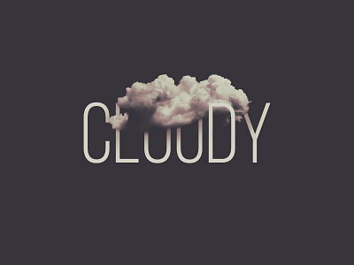 Cloudy weather text effect