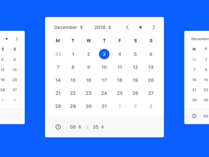 Date and Time Picker (draft) by Emiliano Cicero for Liferay Design on