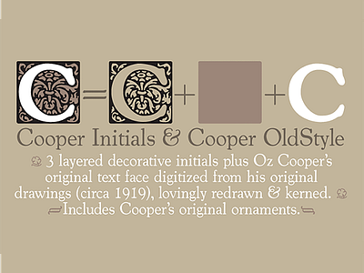Cooper Initials & OldStyle atf barnhart brothers chromatic cooper layer type oz cooper revival type