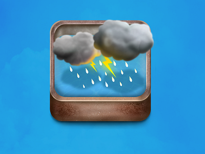 Weather App Icon 3d brushes composition illustrator pen tab photoshop vector