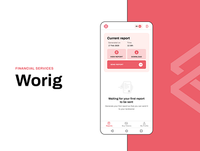 Worig - Financial Services design figma finance finance app fintech product product design red ui ui ux web