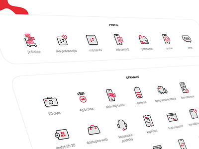 Icons black and red design icon icon design outline outline icon red web