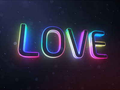 Love light 3d cinema4d cold design illustration light love
