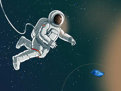 Exploration astronaut cosmos illustration planet space space exploration universe