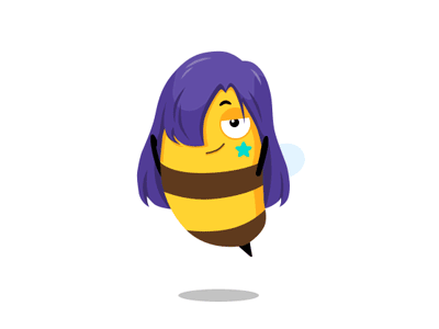Bee expression-self-confident bee expression