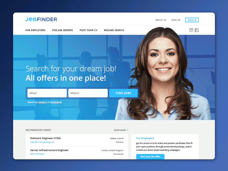 Jobfinder job portal website