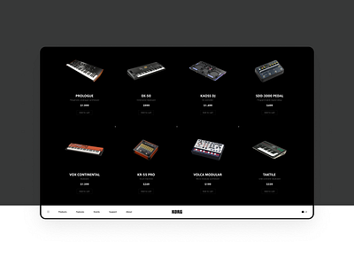 KORG Website Concept